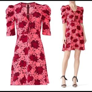 Kate Spade Bubble Dot Tie Front Dress Pink Puff